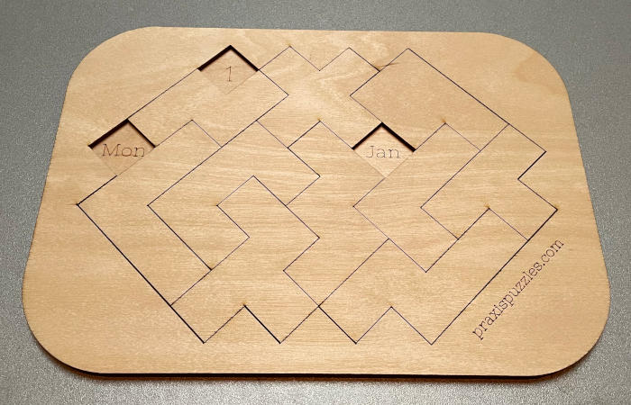 Photo of a solution of calendar puzzle "Rhombus" of the challenge of Monday January 1