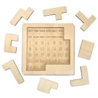 Photo of another calendar puzzle with only the day and month